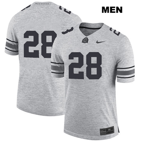Ohio State Buckeyes Men's Amari McMahon #28 Gray Authentic Nike No Name College NCAA Stitched Football Jersey EY19M45NJ